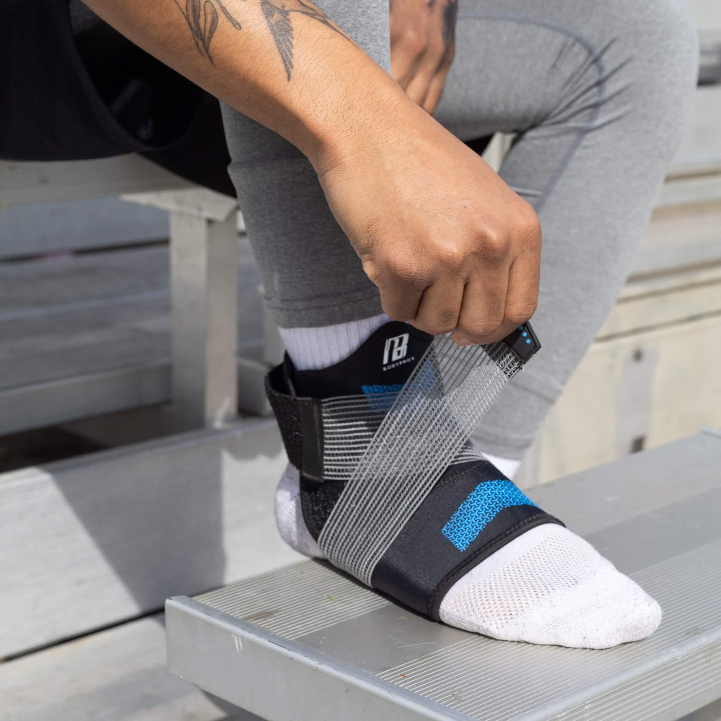 Ankle Support Brace with Compression Strap
